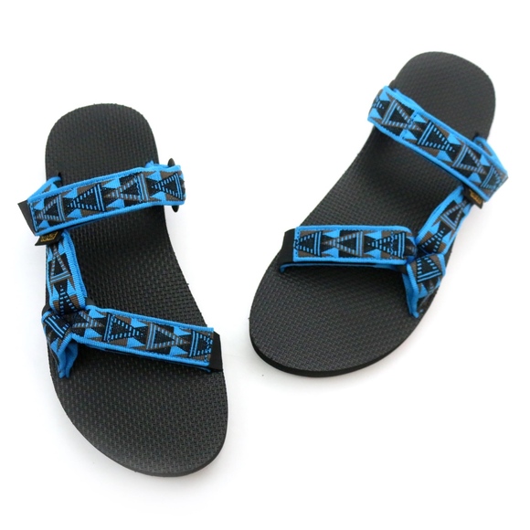 Teva Original Universal Slide Mosaic Blue Sandals